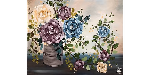 Soft Petals Rising in Gentle Harmony - Paint and Sip in Houston | Classpop!\u2122