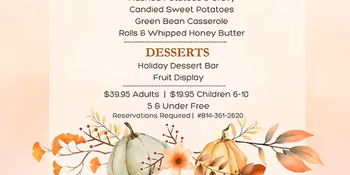 Thanksgiving Day Buffet @ Harrigan's