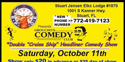 Comedy Show Saturday October 11th! Going to be a great show! 
