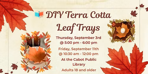 DIY Terra Cotta Leaf Trays (Ages 18 and Older)