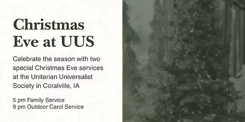 Christmas Eve Services at UUS