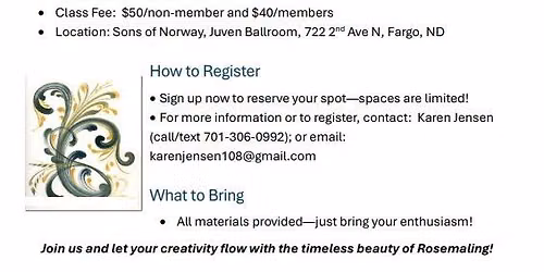 Rosemaling 101 Beginner Course