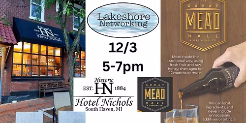 November\/December Lakeshore Networking West - Historic Hotel Nichols