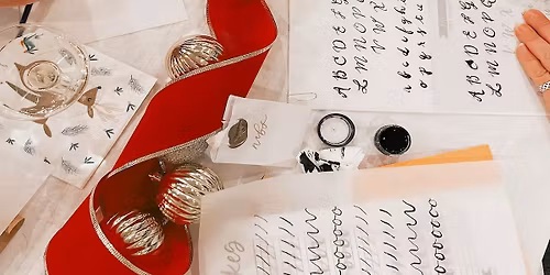 Modern Calligraphy & Ornament Lettering for Beginners at Coastal Bubbles + Wine Bar (21+)