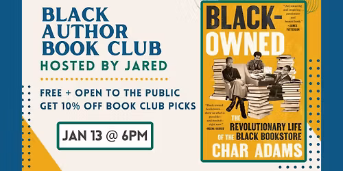 Black Author Book Club Hosted by Jared: "Black-Owned"