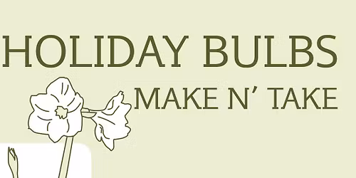 Holiday Bulbs Make n\u2019 Take