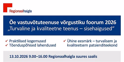\u00d5e vastuv\u00f5tuteenuse v\u00f5rgustiku foorum 2026
