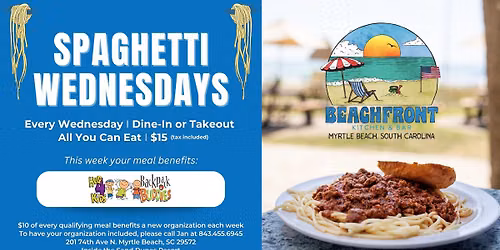 Spaghetti Wednesday f\/ Backpack Buddies