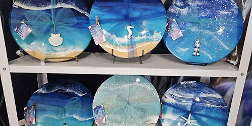 Coastal Lazy Susan Acrylic Painting & Resin Class