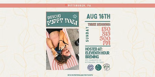 Rescue Puppy Yoga at 11th Hour Brewing Co. [3:15pm]