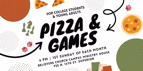 Pizza & Game Night for College Students & Young Adults