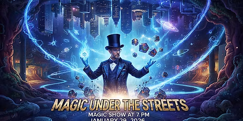 9pm Jan 29 Magic Under the Streets Jacksonville