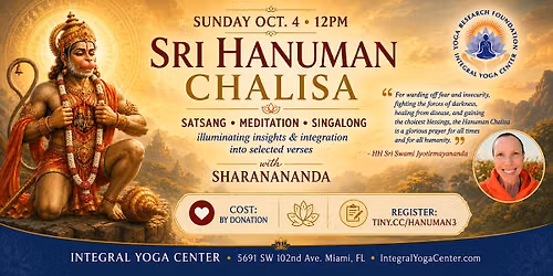 Sri Hanuman Chalisa: Satsang, Meditation & Sing-a-long With Sharanananda