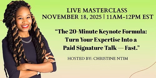 How Turn Your Expertise Into a Paid Signature Talk BT