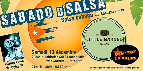 Initiation salsa avec Carlito et soir\u00e9e Sabado D'Salsa