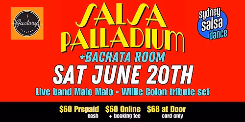 SALSA PALLADIUM + the BACHATA room. June 20th