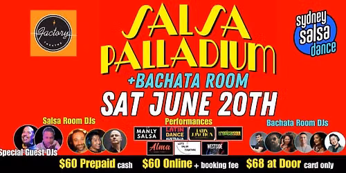 SALSA PALLADIUM + the BACHATA room. June 20th