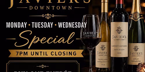 Monday-Wednesday Javiers Half Off Special