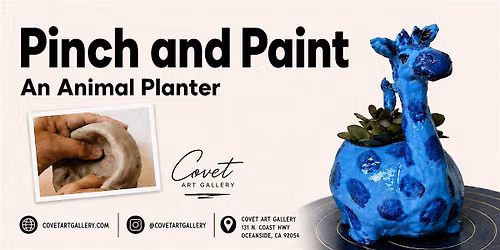 Pinch & Paint An Animal Planter! Ceramics Workshop with Elizabeth  Marshall