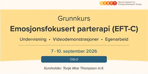 Grunnkurs i emosjonsfokusert parterapi (EFT-C)