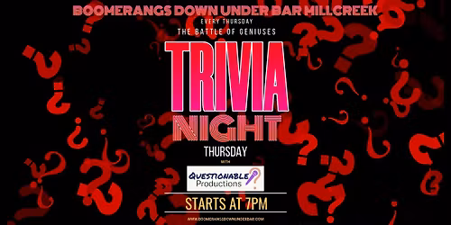 TRIVIA NIGHT THURSDAY