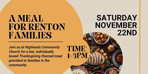 FREE Thanksgiving Food for Families in Renton, WA