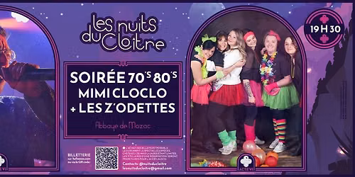 CONCERT | Soir\u00e9e 70's 80's avec MIMI CLOCLO & Les Z'ODETTES