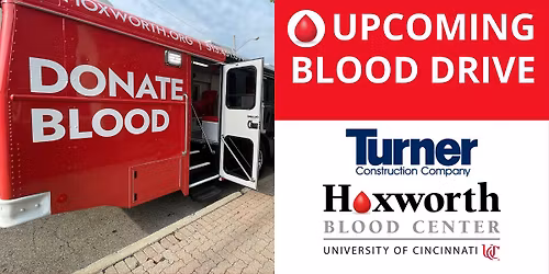 Turner Construction Blood Drive on Fountain Square with Hoxworth