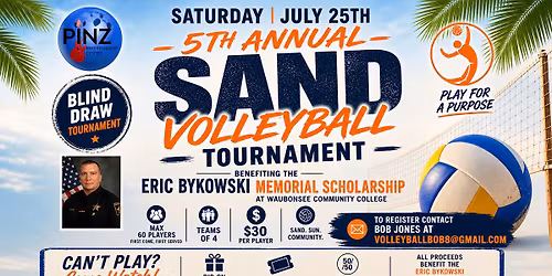 5th Annual Eric Bykowski Sand Volleyball Tourney Fundraiser