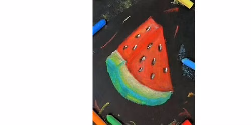 Art Methods for Kids - Chalk pastel Watermelon