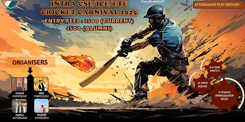 EWU Intra CSE\/ICE\/ETE Cricket Carnival 2025