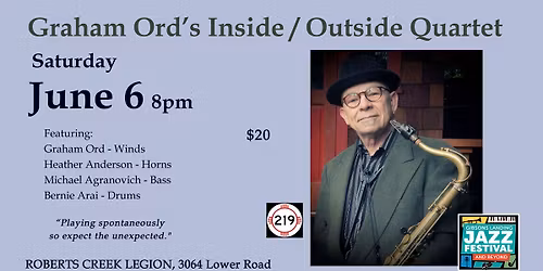 Jazz Week: Graham Ord's Inside \/ Outside Quartet