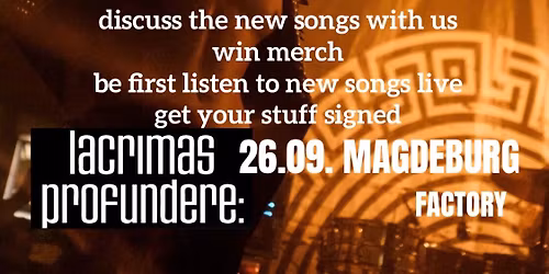 LACRIMAS PROFUNDERE: Magdeburg ALBUM RELEASE SHOW