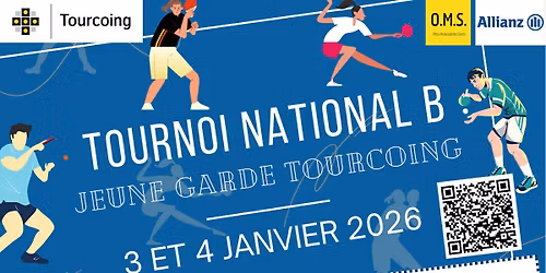 TOURNOI NATIONAL B - JG TOURCOING - 3 et 4 janvier 2026