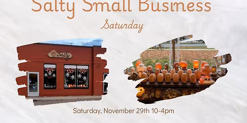 Shop Small Saturday @ Salty Salt Cave