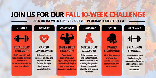 \ud83c\udf42Fall Open House Week | FREE Workouts at MAX Fitness!