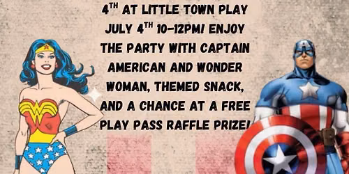 Fourth of July party with Captain America AND Wonder Woman!
