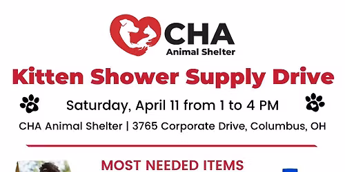 Kitten Shower Supply Drive