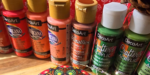 Mystic Mandala "Holly Berry" Stone Painting Class