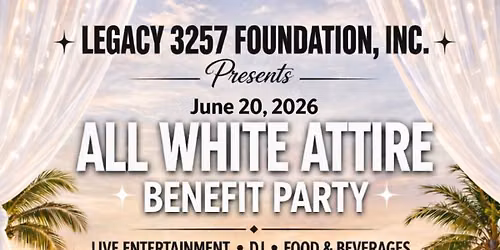 \u201cAll White Attire\u201d Benefit Dinner Party
