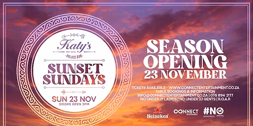 Sunset Sundays Season Opening || Katys Palace Bar