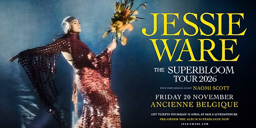 Jessie Ware: The Superbloom Tour 2026 | Ancienne Belgique