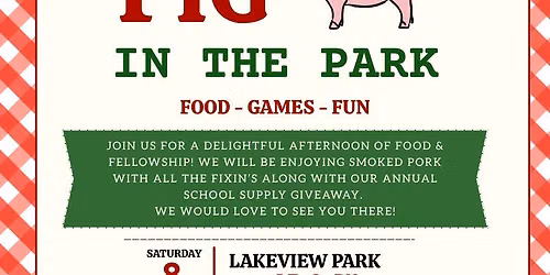Pig in the Park & FREE School Supply Giveaway!