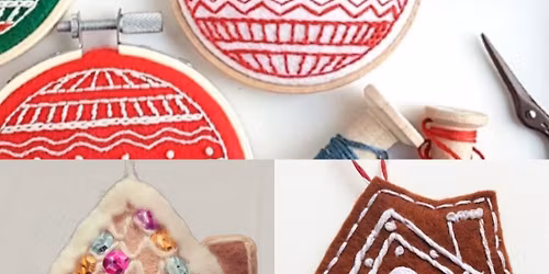 Embroidered Ornament Workshop with Demetra