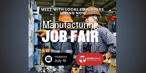 Manufacturing Industry Job Fair - Customer Registration