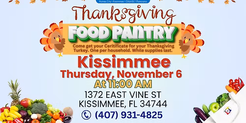 Thanksgiving Food Pantry at Access Community Center - Kissimmee