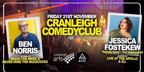 STAND UP COMEDY - CRANLEIGH ARTS - 21st NOVEMBER