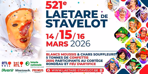 521e Laetare de Stavelot \ud83d\udc99\ud83e\udd0d\ud83d\udc9b 14 - 15 - 16 mars 2026
