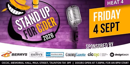Stand Up for Cider \u2013 Comedy Show & Competition 2026 