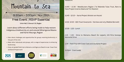 Working to Together to Restore Biodiversity From Mountain to Sea